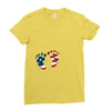 4th of July Baby Foot Ladies Fitted T-Shirt