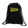 retro back to the future Drawstring Bags