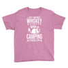 whiskey and camping! Youth Tee