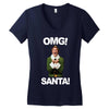 omg santa will ferrell Women's V-Neck T-Shirt