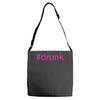 #drunk hashtag neon pink Adjustable Strap Totes
