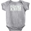 fishing beer Baby Onesie