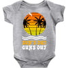suns out guns out suns Baby Onesie