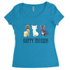 happy meowr Women's Triblend Scoop T-shirt