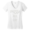 pizza all day Women's V-Neck T-Shirt