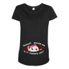 January Peeking Out Baby Girl Maternity Scoop Neck T-shirt