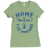 home is where the paws are Ladies Fitted T-Shirt