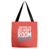 survived the delivery room it's a boy funny Tote Bags