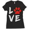 love dog paw Ladies Fitted T-Shirt