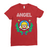 angel christmas Ladies Fitted T-Shirt
