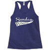 sunday funday (white) Racerback Tank