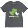 daddysaurus dinosaur dino V-Neck Tee