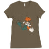 the falling italian Ladies Fitted T-Shirt