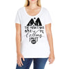 The Mountains, Are Callıng,  I Must Go Ladies Curvy T-Shirt