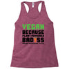 Vegan Because Plant Powered Badass Racerback Tank