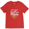 all i want for christmas is pizza V-Neck Tee