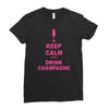 keep calm and drink champagne Ladies Fitted T-Shirt