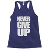 never give up (2) Racerback Tank