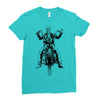skeleton biker Ladies Fitted T-Shirt
