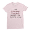 i write code Ladies Fitted T-Shirt