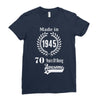 made in 1945 70 years of being awesome Ladies Fitted T-Shirt