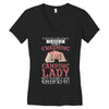 camping lady Women's V-Neck T-Shirt