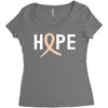 Hope Uterine Cancer Awareness Women's Triblend Scoop T-shirt