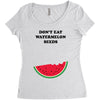 Don't Eat Watermelon Seeds Women's Triblend Scoop T-shirt