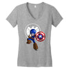 mega capt Women's V-Neck T-Shirt