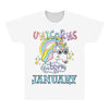 unicorns are born in january cute unicorn All Over Men's T-shirt