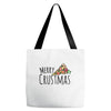 merry crustmas christmas pizza Tote Bags