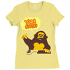 monkey yo bitch Ladies Fitted T-Shirt