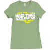 may the mass times force acceleration be with you funny Ladies Fitted T-Shirt