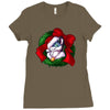christmas wreath bluebie bust by bluekazenate Ladies Fitted T-Shirt