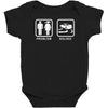 drifting   problem solved mens funny Baby Bodysuit