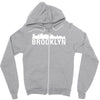 brooklyn city skyline silhouette Zipper Hoodie