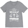 I Am One Blessed Stepdad V-Neck Tee