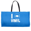 i love vinyl Weekender Totes