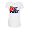 this girl loves pizza Maternity Scoop Neck T-shirt