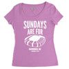 sundays are for football foot ball Women's Triblend Scoop T-shirt