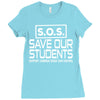 S.O.S. Save Our Students Ladies Fitted T-Shirt