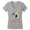 This Girl Loves Her Dogo Argentino Women's V-Neck T-Shirt