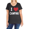 i love camping! Ladies Curvy T-Shirt