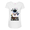 who loves miniatur schnauzer Maternity Scoop Neck T-shirt