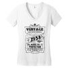 Vintage Aged To Perfection 1958 Women's V-Neck T-Shirt