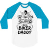 You Cant Scare Me I am Biker Daddy 3/4 Sleeve Shirt