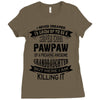 Super Cool Pawpaw Of A Freaking Awesome Grandson Ladies Fitted T-Shirt