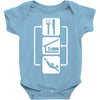 v2 eat sleep scuba dive Baby Bodysuit