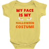 my face is my halloween Baby Bodysuit