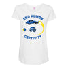 end human captivity Maternity Scoop Neck T-shirt
